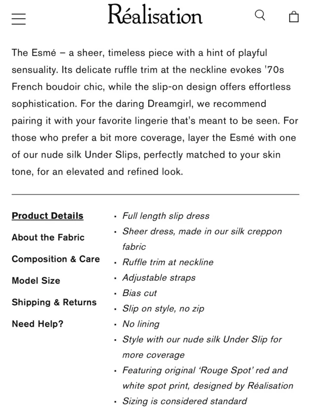 Réalisation Par Esme dress in Rouge Spot size XS - Picture 7 of 8